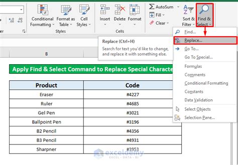how to replace special characters in excel using formula