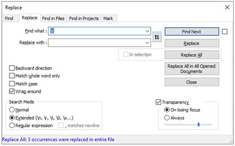 How To Replace Tab Space In Notepad