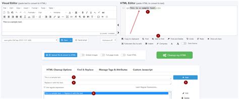how to replace text in html