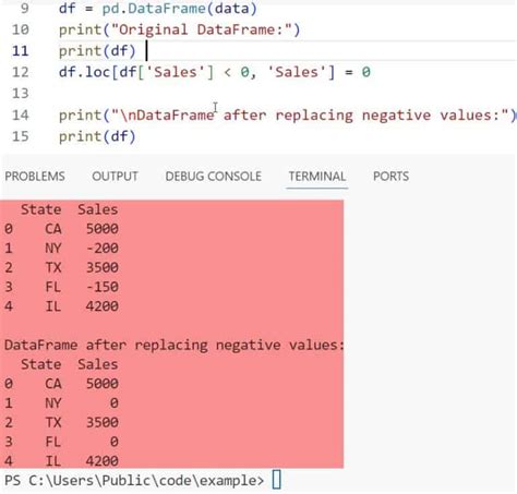 how to replace values in dataframe python