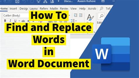 how to replace words in word