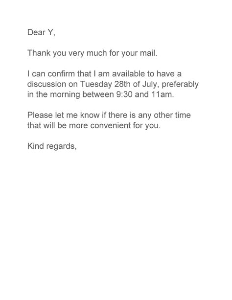 how to reply to interview email confirming time