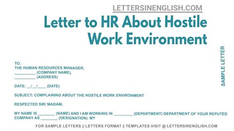 how to report hostile work environment to hr