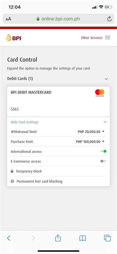 how to request debit card in bpi