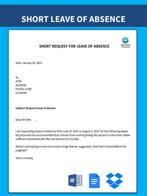 how to request for leave from work