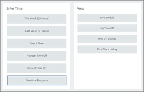 how to request overtime in workday