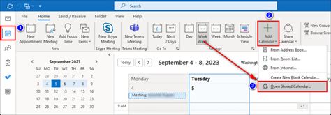 how to request permission to access calendar in outlook