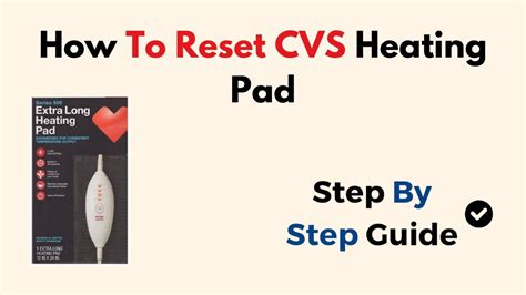 How To Reset A Cvs Heating Pad