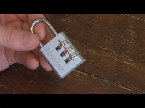 how to reset a master lock with 3 numbers