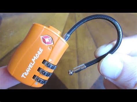 How To Reset A Tsa Cable Lock