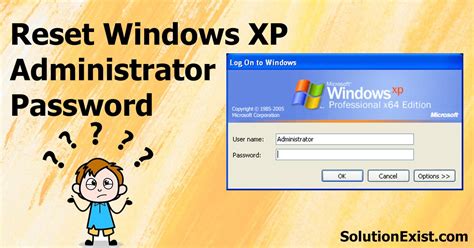 how to reset administrator password in windows xp using command prompt