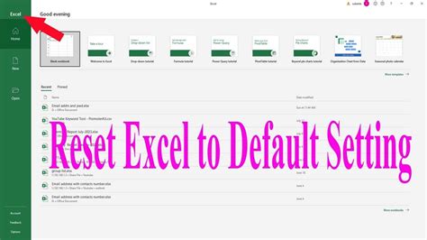 how to reset all formulas in excel