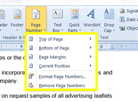 how to reset all page numbers in word