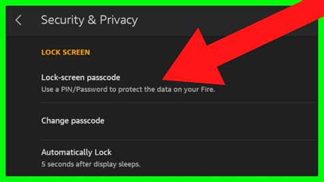 how to reset amazon tablet passcode