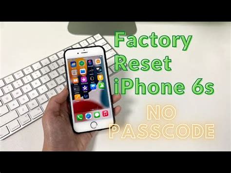 how to reset an iphone 6s without passcode