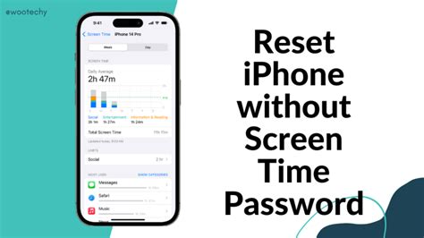 how to reset an iphone without screen time passcode