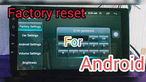 how to reset android head unit