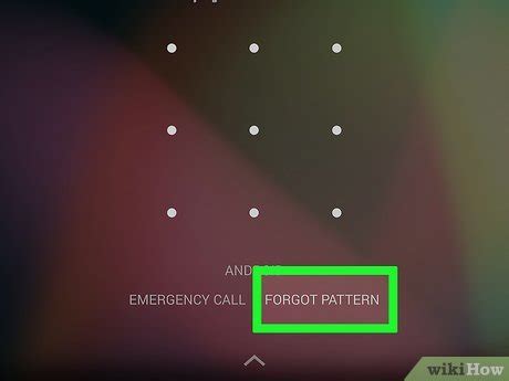 how to reset android tablet forgot pattern