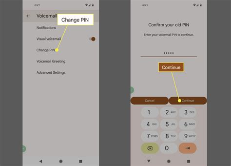 how to reset android voicemail password samsung