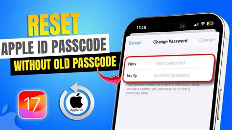 how to reset apple id password without old passcode