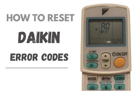 how to reset daikin error codes pdf