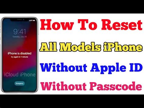 how to reset disabled iphone without passcode