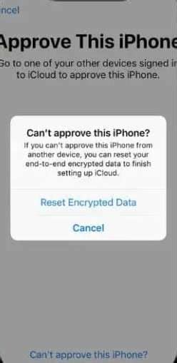 how to reset end to end encrypted data on ipad