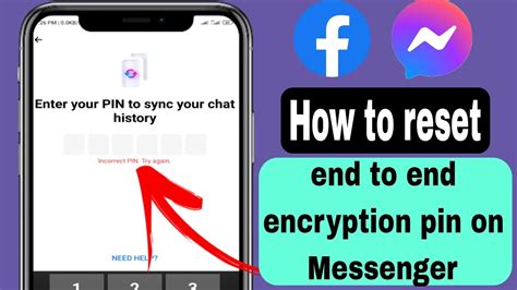 how to reset end to end encryption pin in messenger