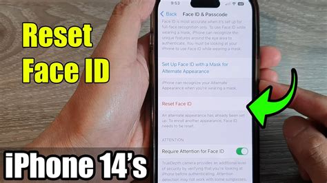 how to reset face id using passcode