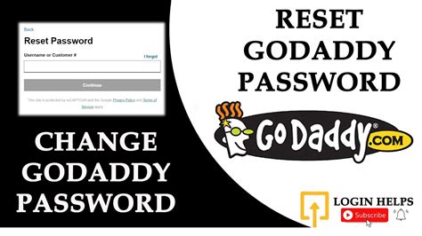 how to reset godaddy password