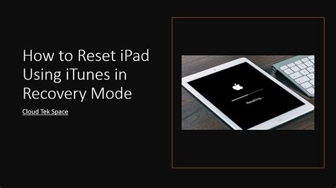 how to reset ipad passcode using itunes