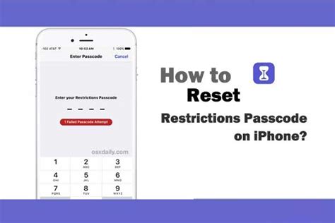 how to reset iphone restrictions passcode