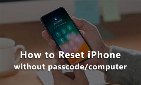 how to reset iphone without password and computer