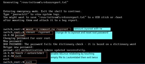 how to reset linux root password centos 7