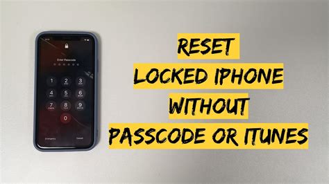 how to reset locked iphone without passcode