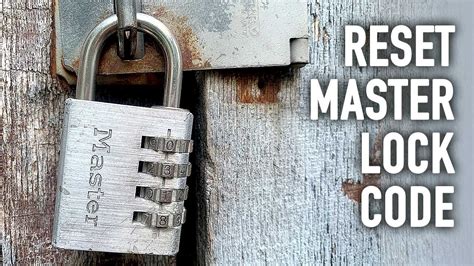 how to reset master lock 4 digit code