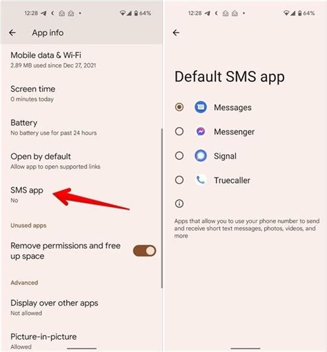 how to reset messaging app on android