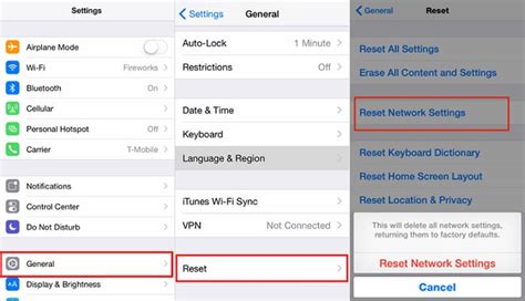 how to reset network settings in iphone 7