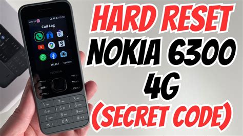 how to reset nokia 6300 without security code
