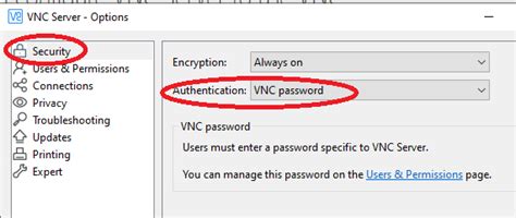 how to reset password in vnc server linux