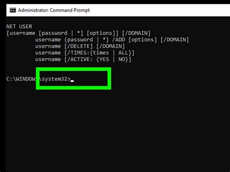 how to reset password in windows 10 from command prompt