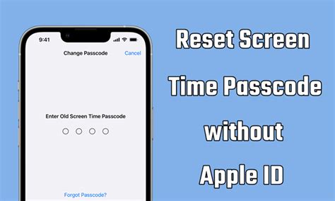 how to reset screen time passcode without password