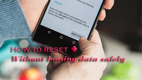 how to reset settings on android without losing data