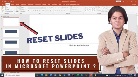 how to reset slides in powerpoint
