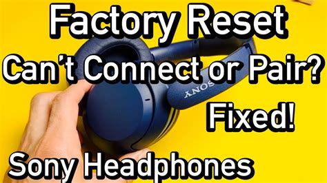 how to reset sony headphones