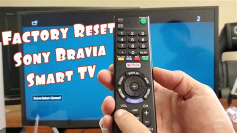 how to reset sony tv to factory settings