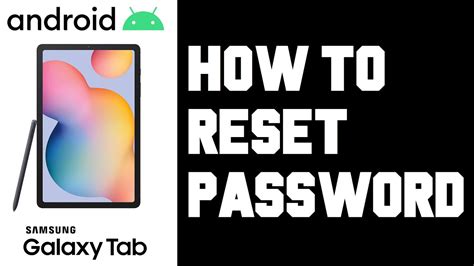 how to reset tablet when forgot password android