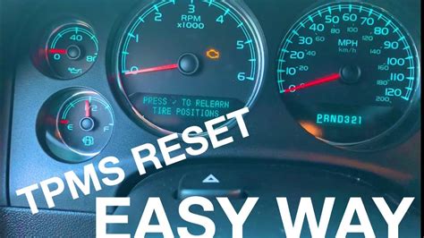 how to reset tpms on chevy silverado