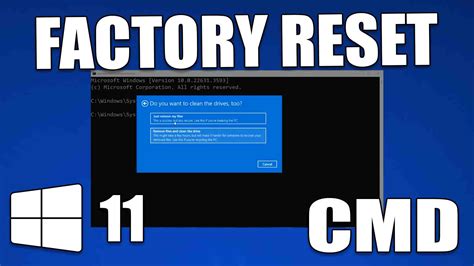 how to reset windows 11 using command prompt