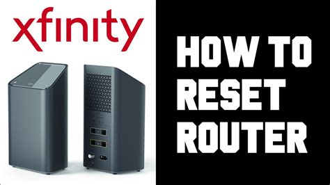 how to reset xfinity box router